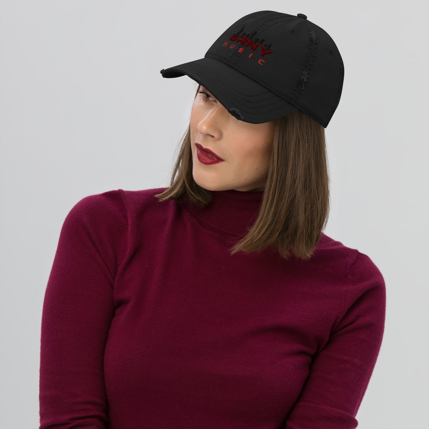 URNY MUSIC Distressed Dad Hat