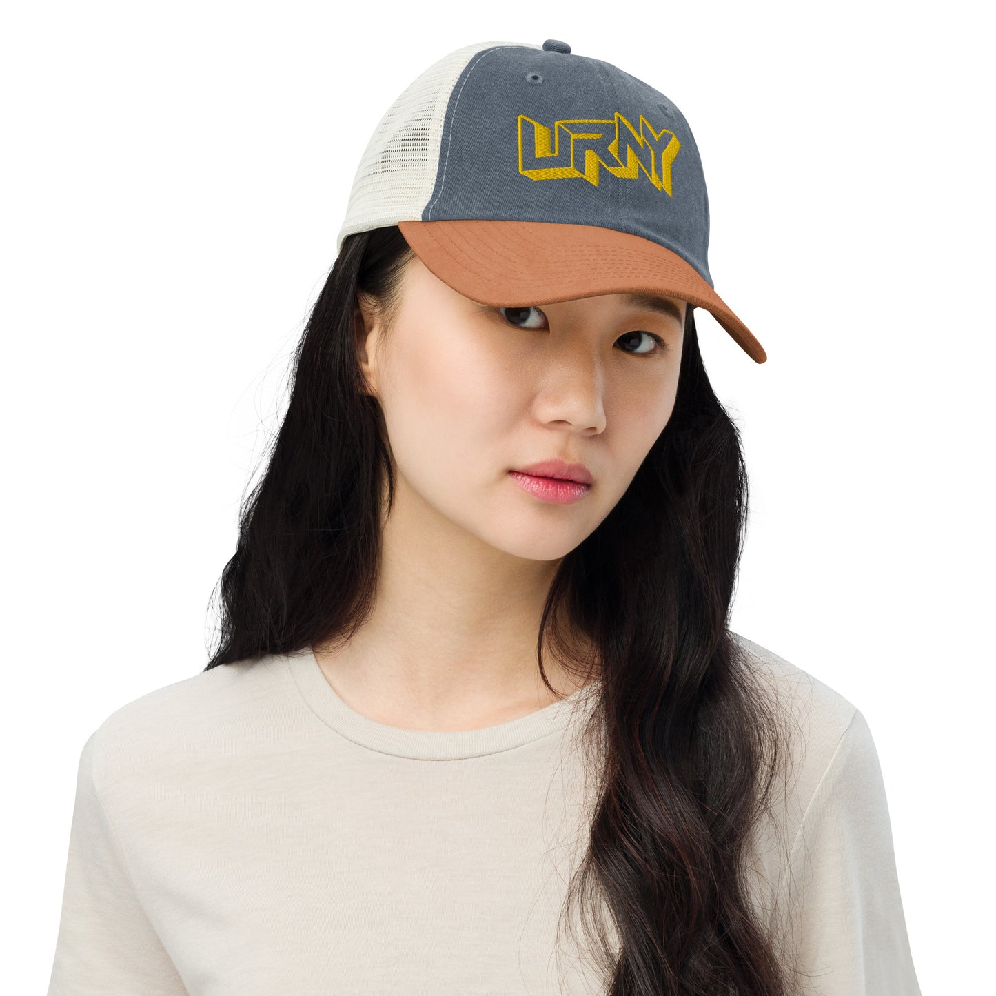 URNY Logo Trucker Pigment-dyed cap