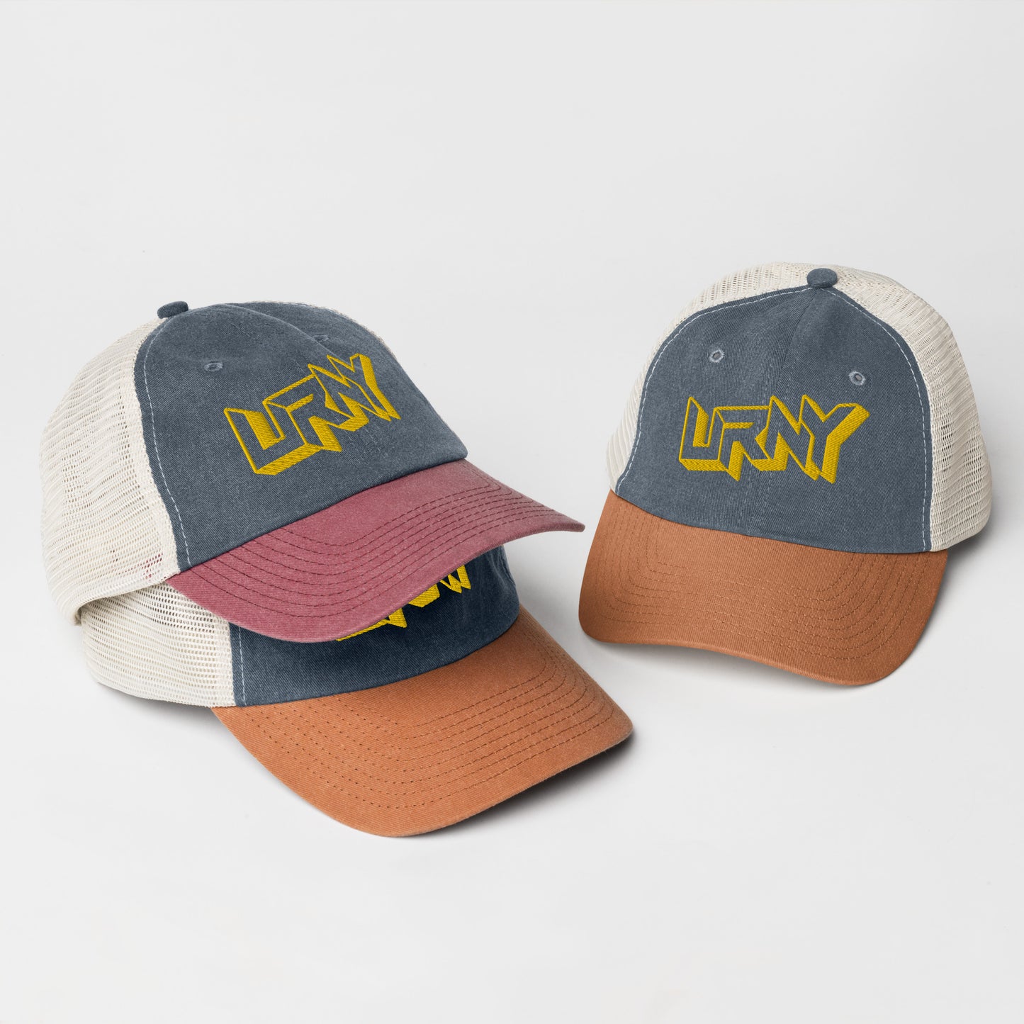 URNY Logo Trucker Pigment-dyed cap