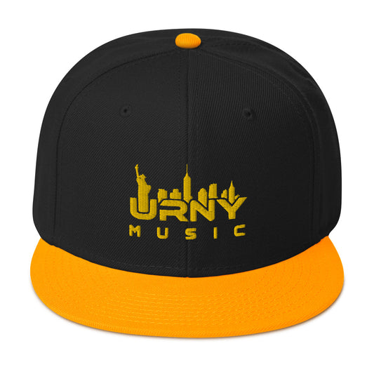 URNY MUSIC Gold Logo Snapback Hat